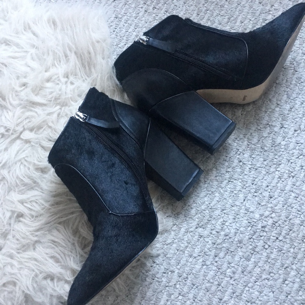 Italian Bata Calf Hair Booties